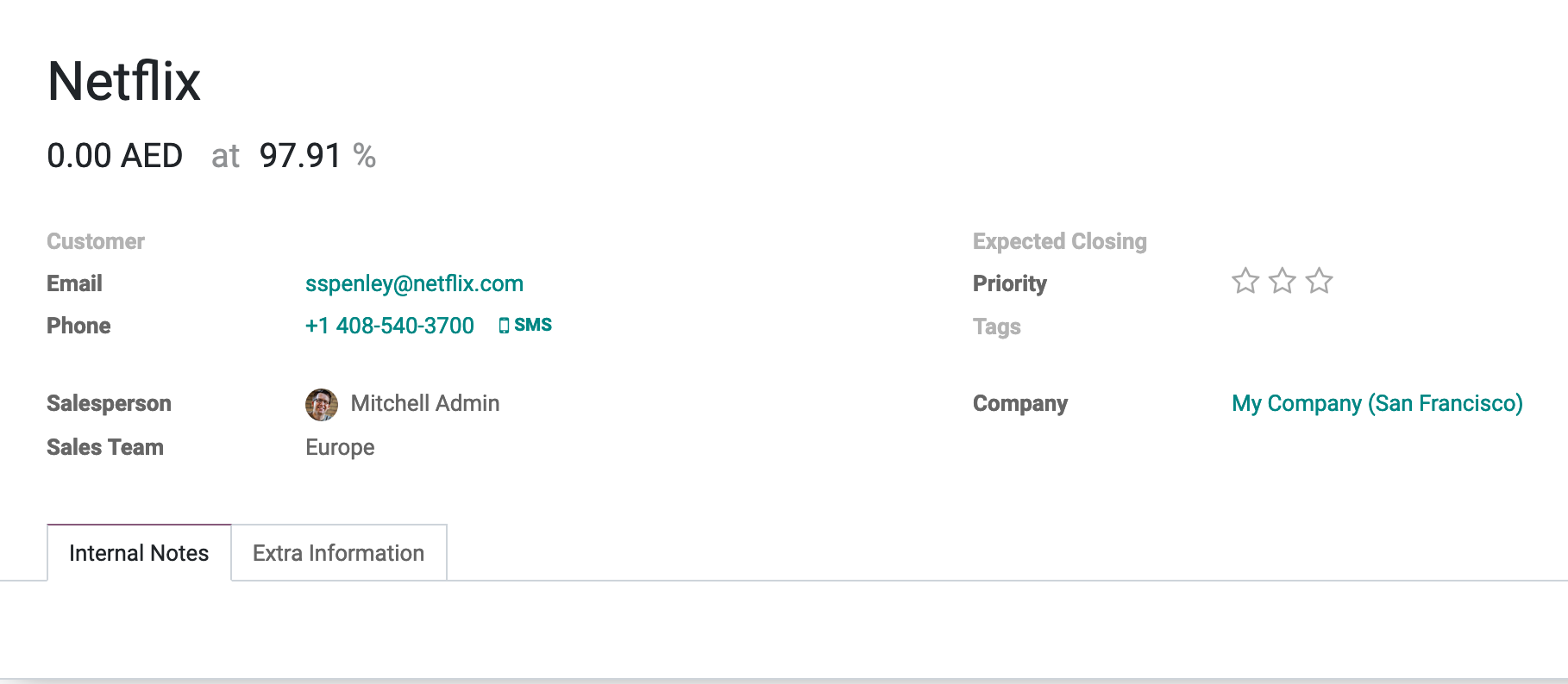 Odoo • Text and Image