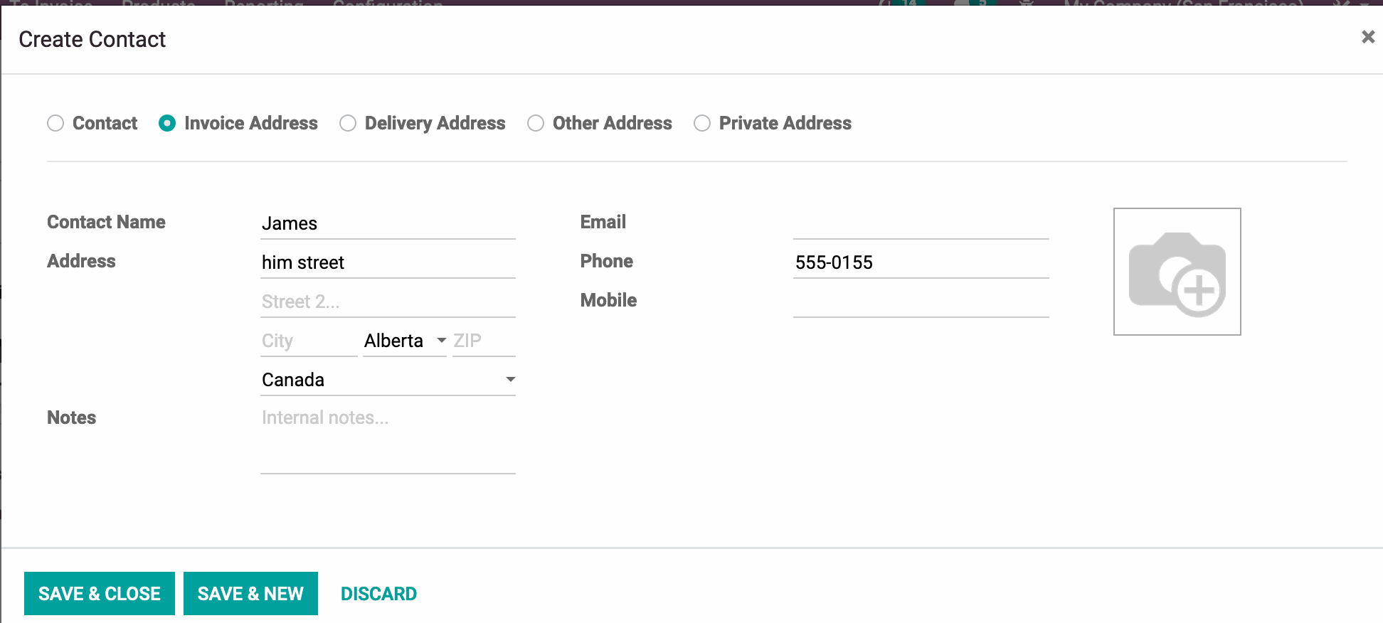 Odoo • Text and Image