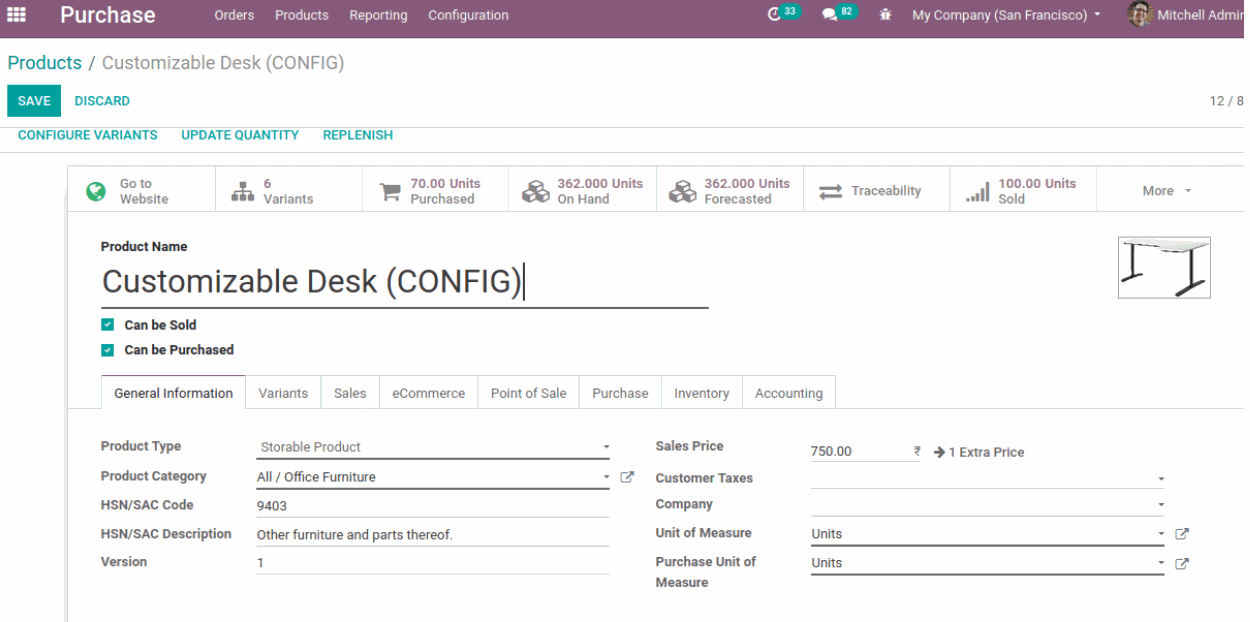 Odoo • Text and Image