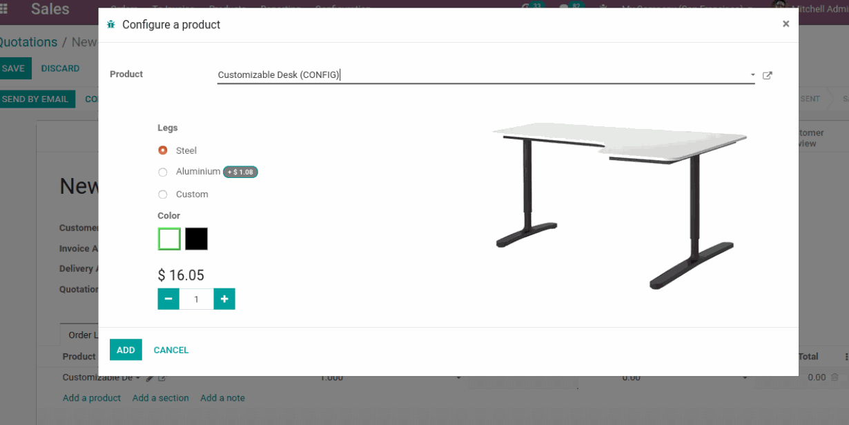 Odoo • Text and Image