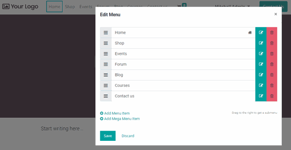Odoo • Text and Image